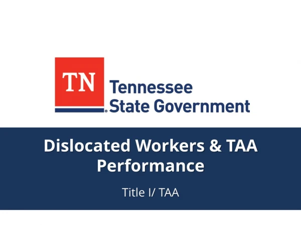 Dislocated Workers &amp; TAA Performance