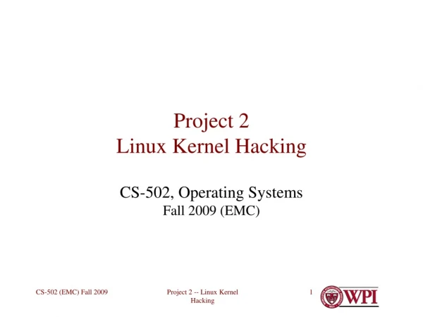 Project 2 Linux Kernel Hacking