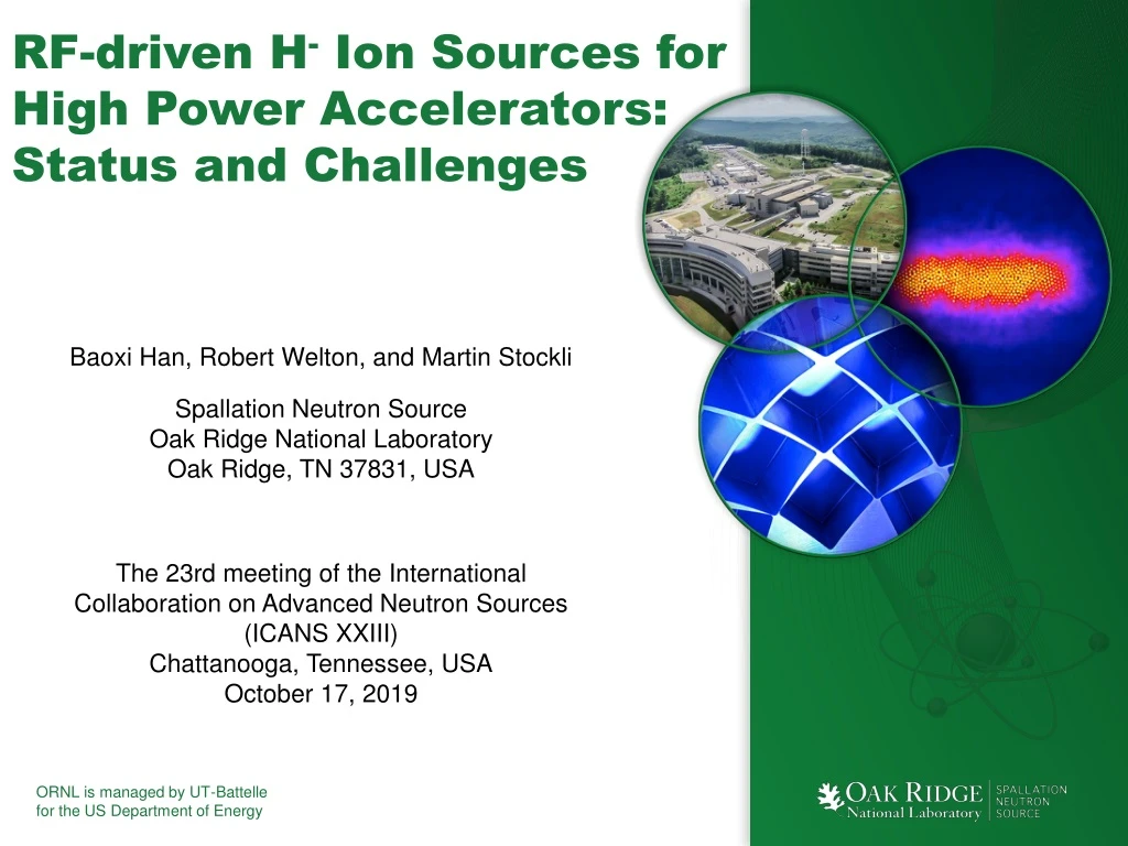 rf driven h ion sources for high power accelerators status and challenges