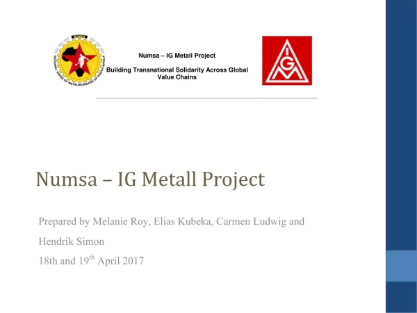 Numsa – IG Metall Project