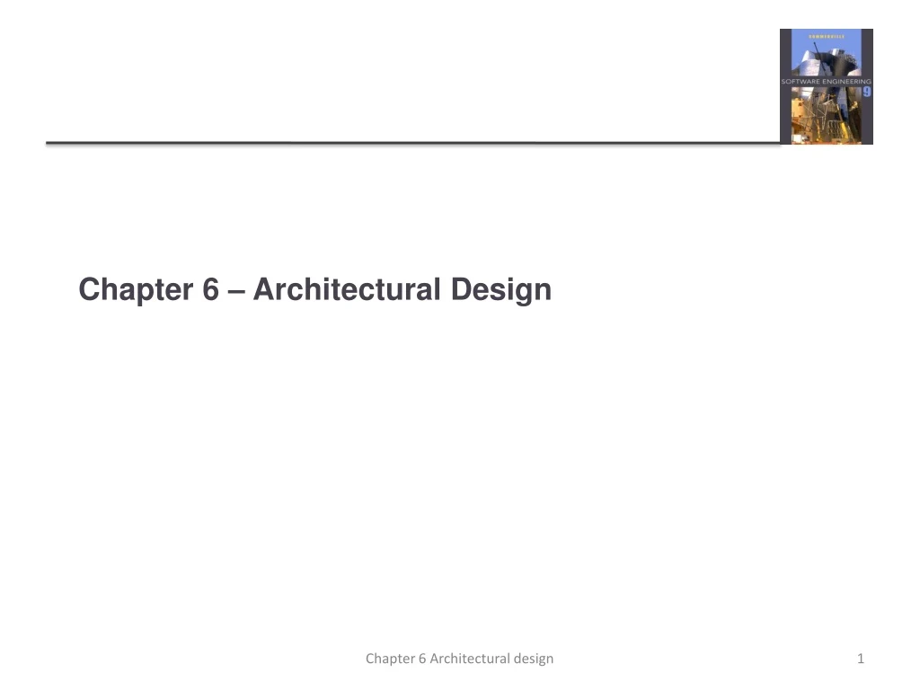 chapter 6 architectural design