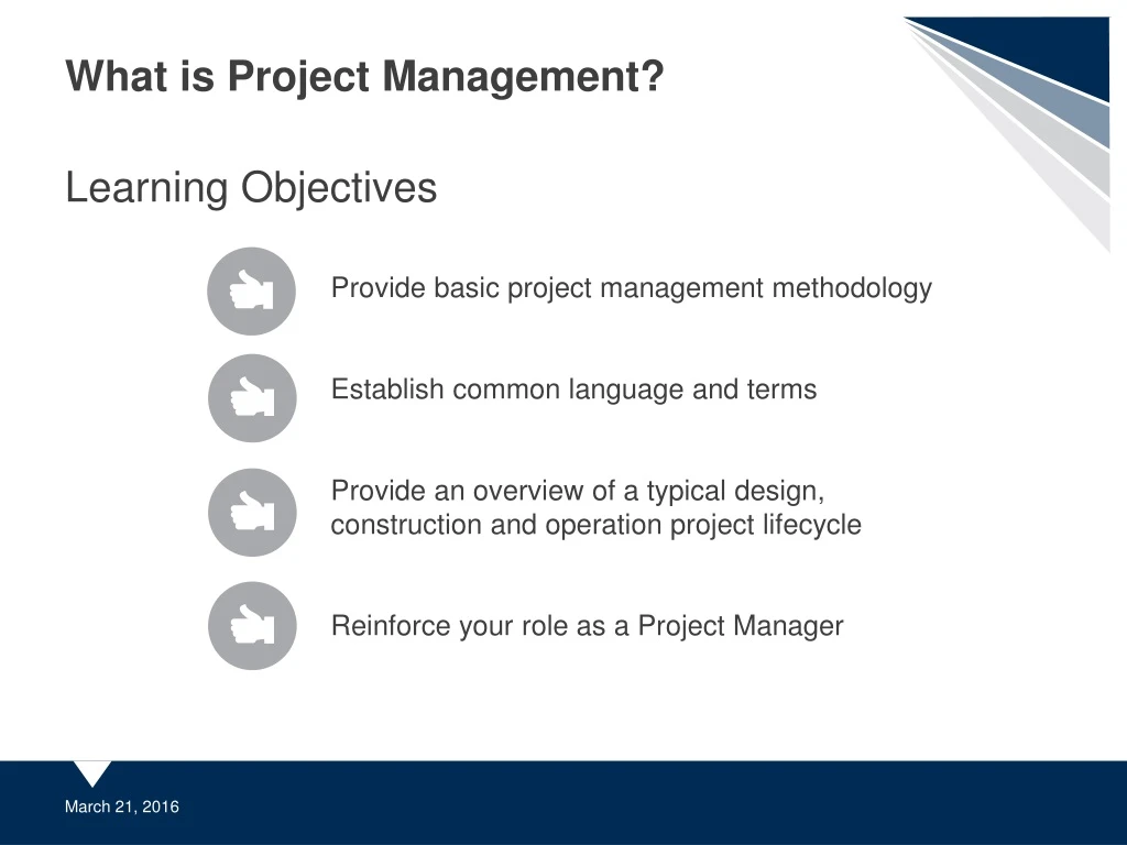 provide basic project management methodology