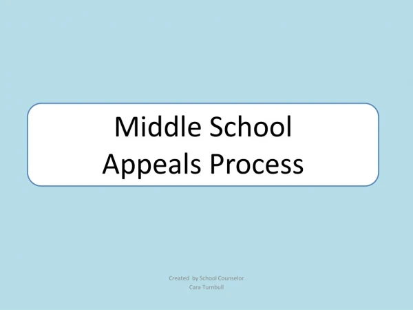 Middle School Appeals Process