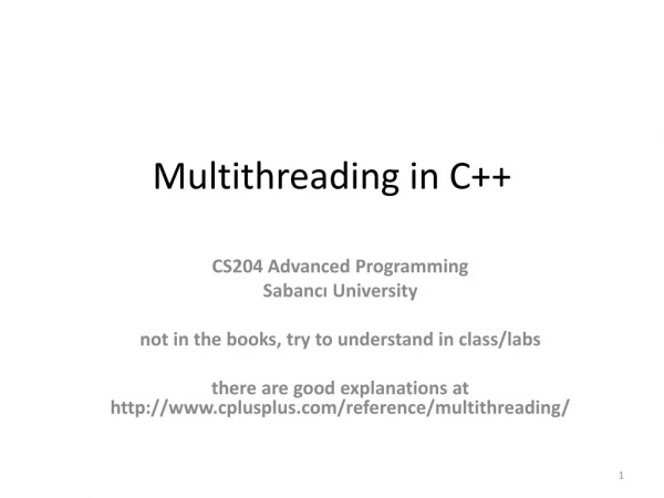 Multithreading in C++