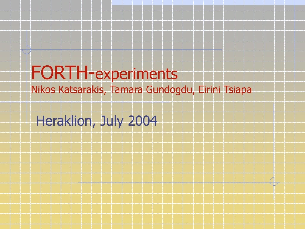 forth experiments nikos katsarakis tamara gundogdu eirini tsiapa