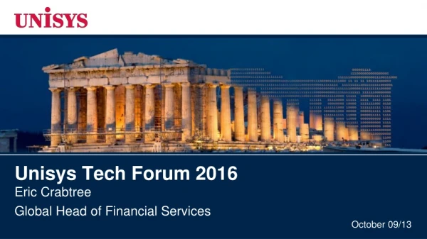 Unisys Tech Forum 2016