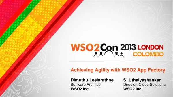 Achieving Agility with WSO2 App Factory