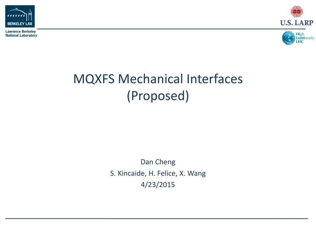 mqxfs mechanical interfaces proposed