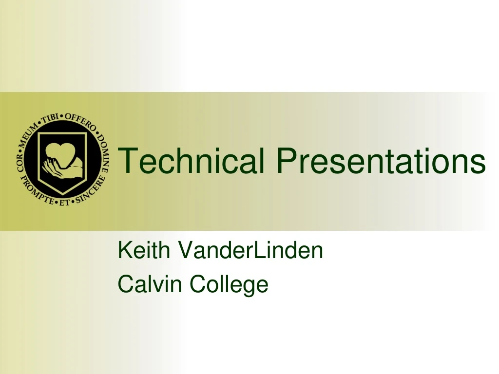 technical presentations