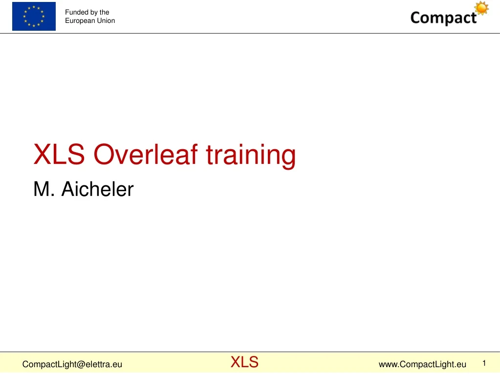 xls overleaf training