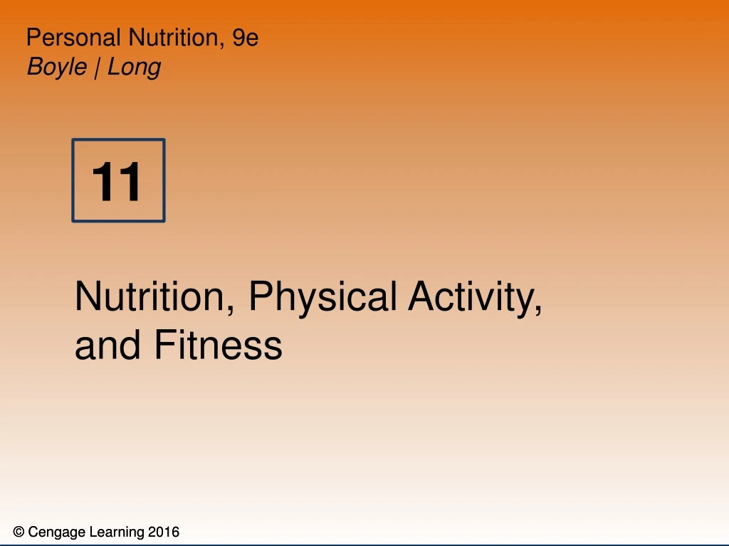 nutrition physical activity and fitness