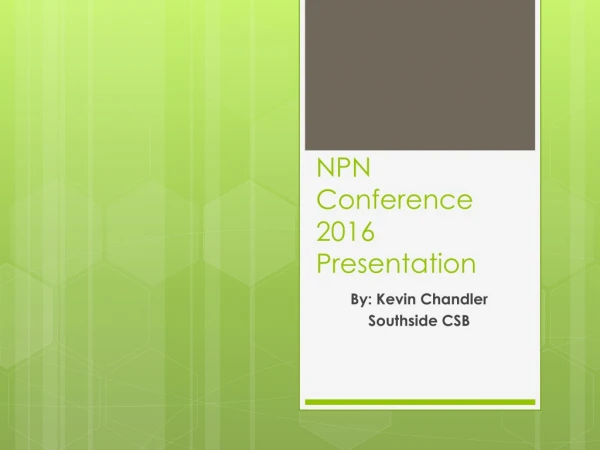 NPN Conference 2016 Presentation