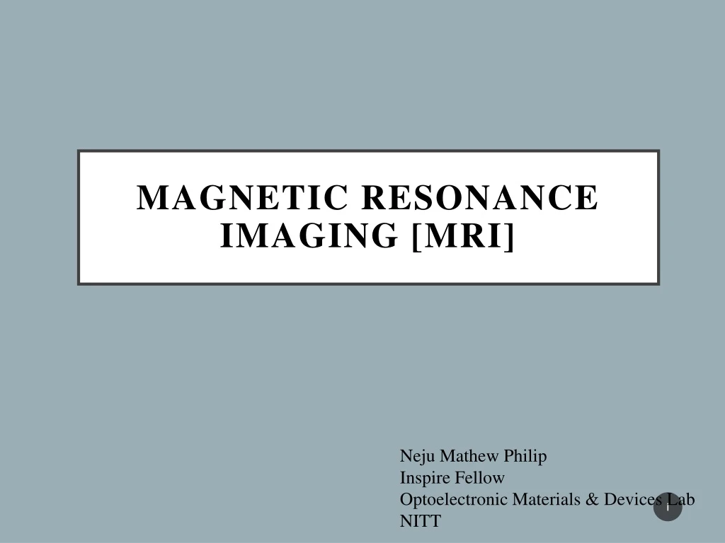 magnetic resonance imaging mri