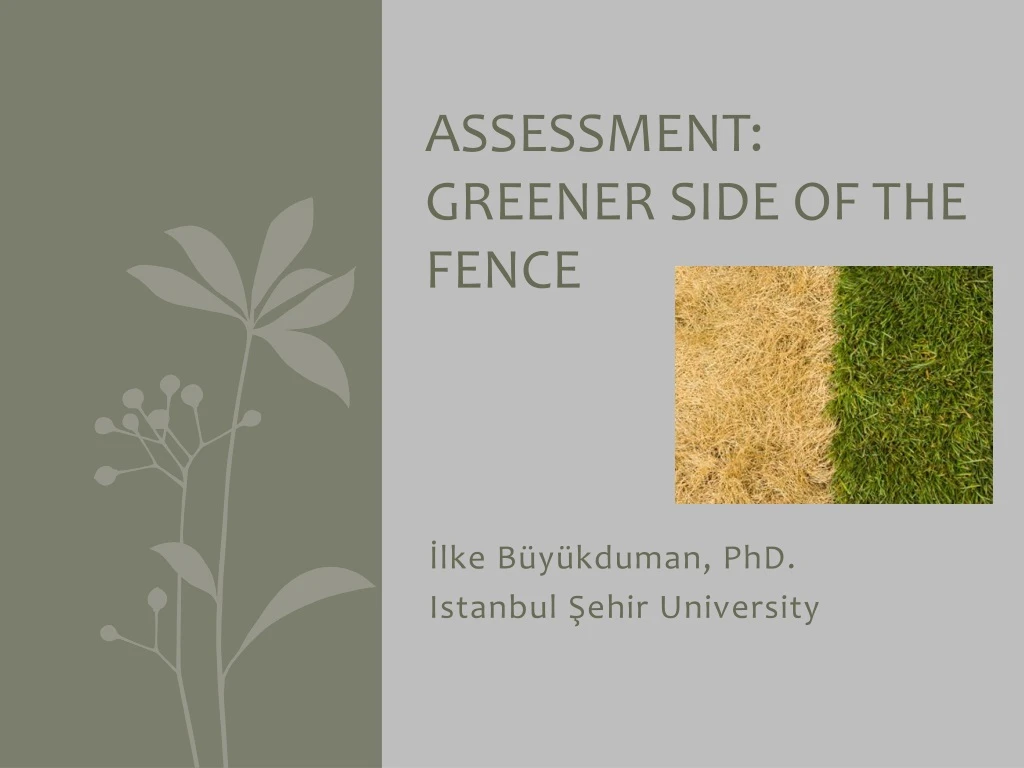 assessment greener side of the fence