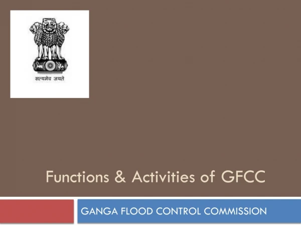 Functions &amp; Activities of GFCC