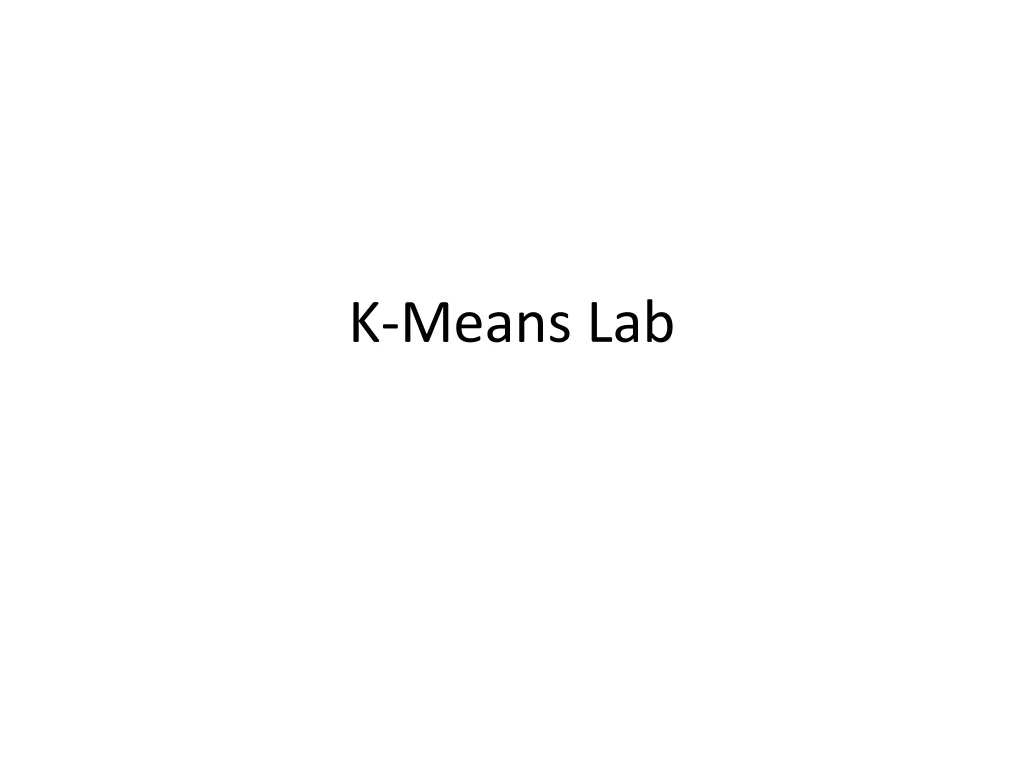 k means lab