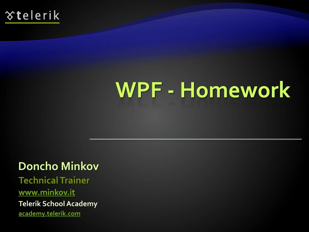 wpf homework
