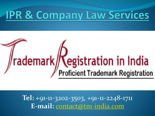 Ipr & Company Law Services Best Firm in Your DoorStep Now