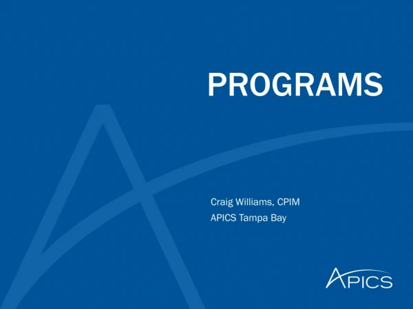 PROGRAMS