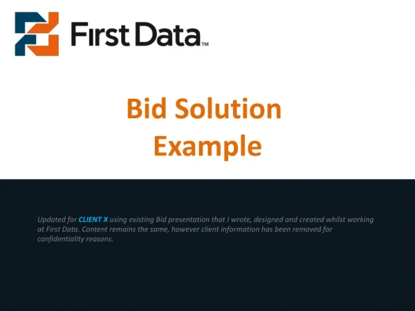 Bid Solution Example