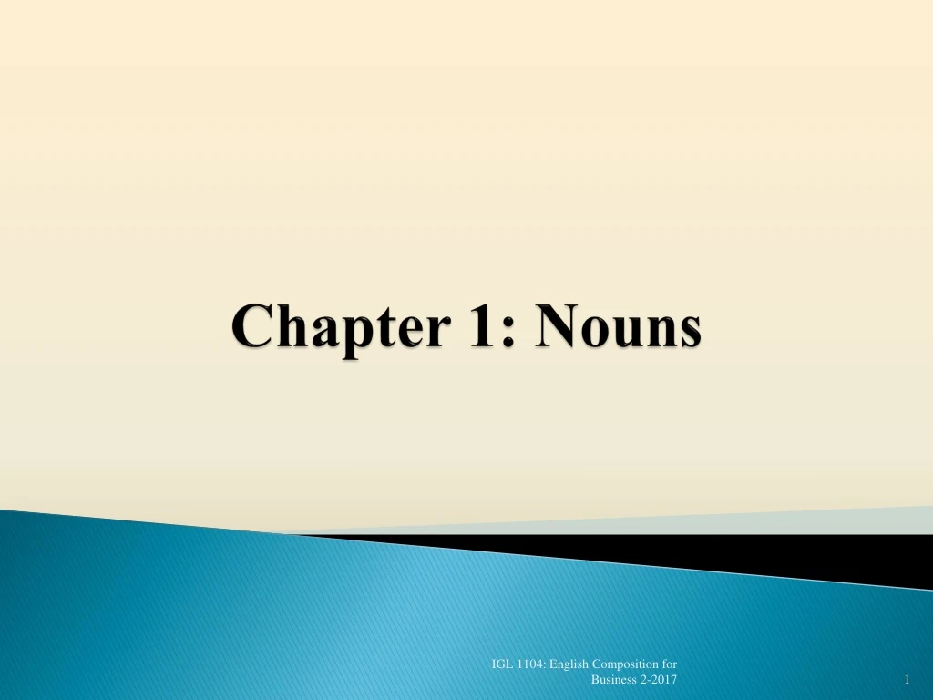 chapter 1 nouns