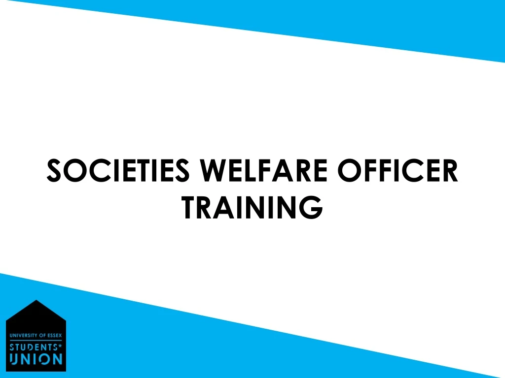 societies welfare officer training