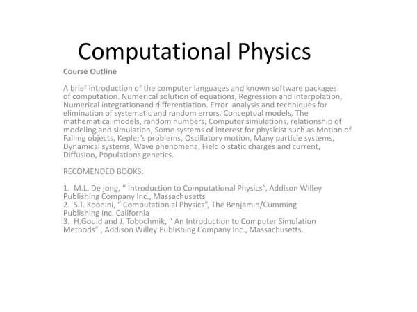 Computational Physics