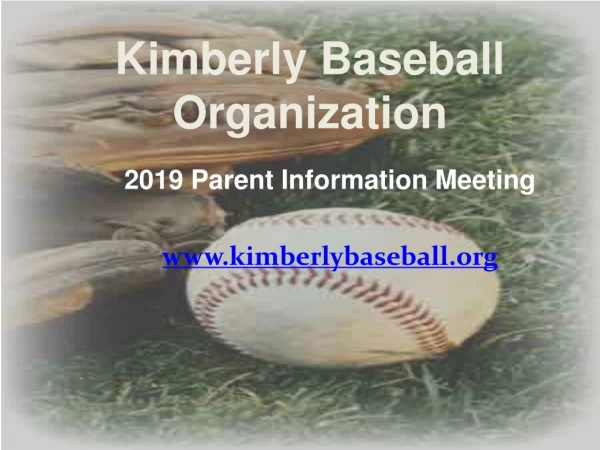 2019 Parent Information Meeting kimberlybaseball