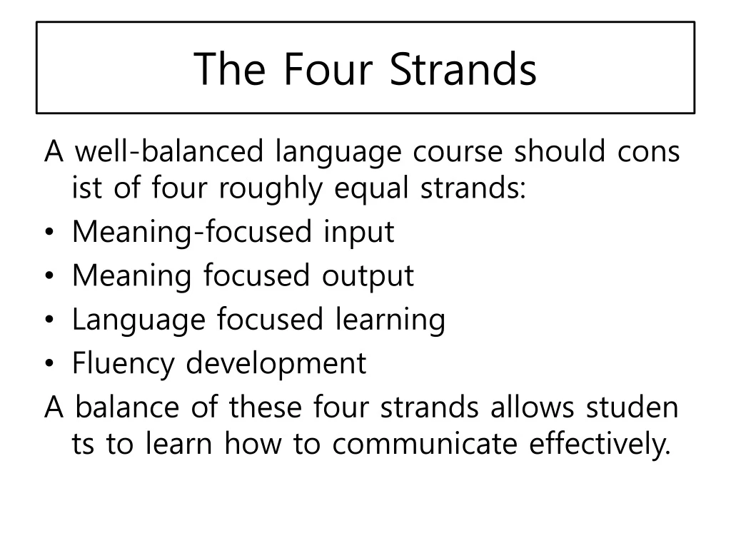 the four strands