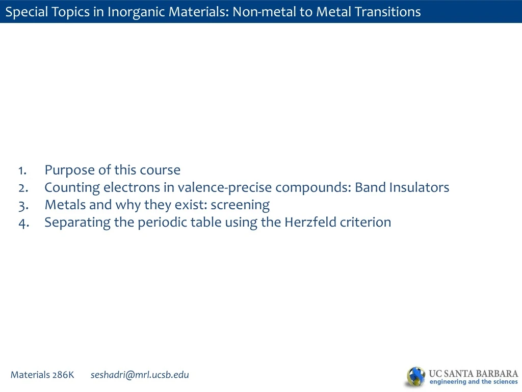 special topics in inorganic materials non metal