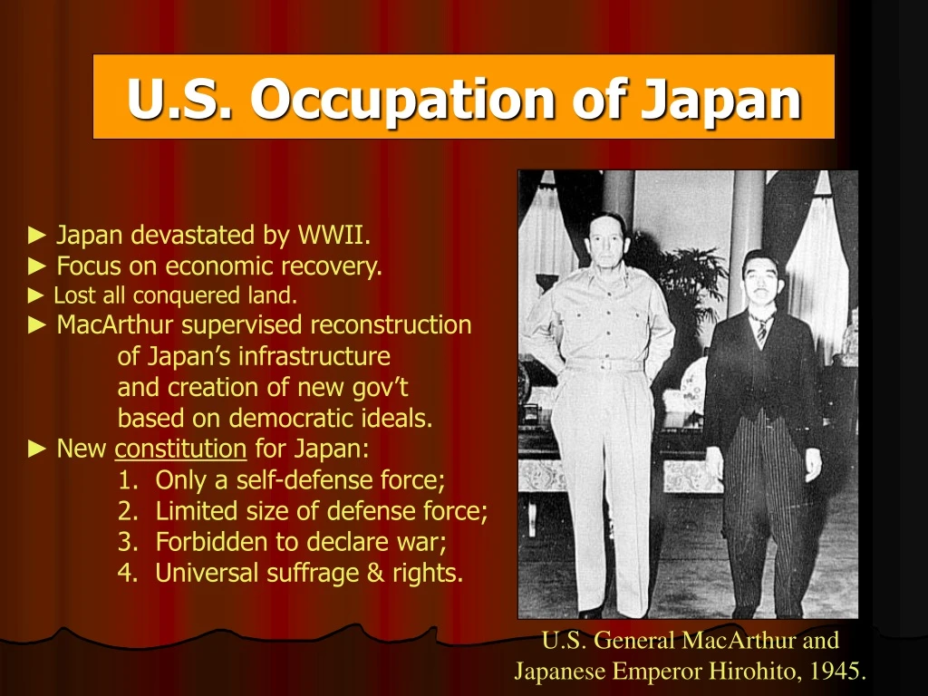 u s occupation of japan
