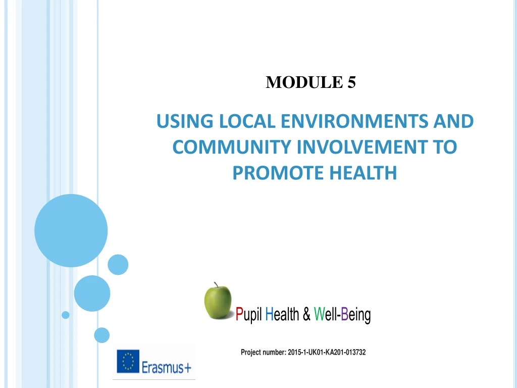 using local environments and community involvement to promote health