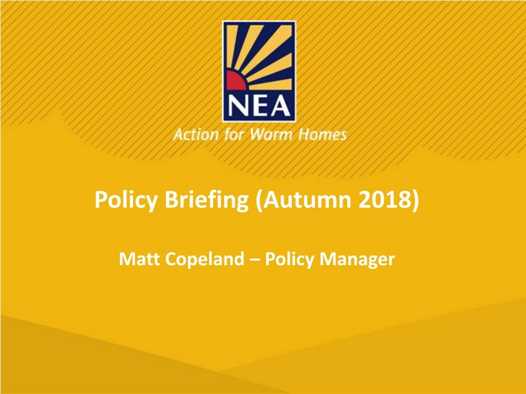 policy briefing autumn 2018 matt copeland policy