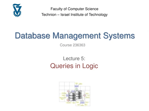 Database Management Systems Course 236363