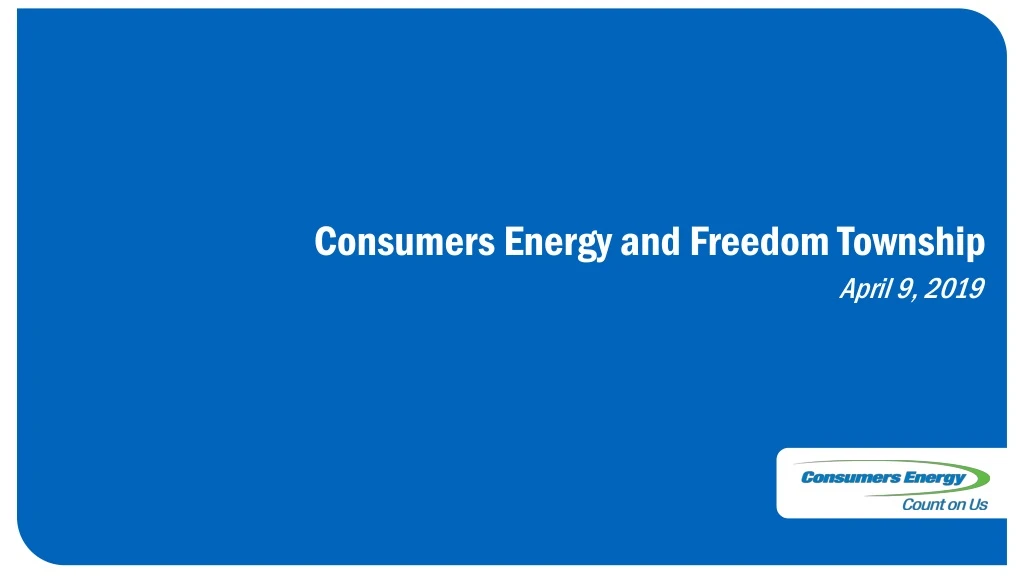 consumers energy and freedom township
