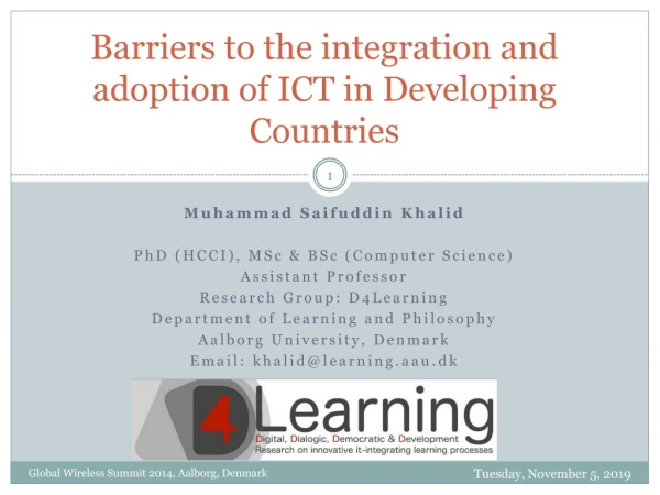 Barriers to the integration and adoption of ICT in Developing Countries