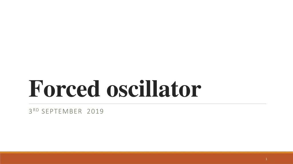 forced oscillator