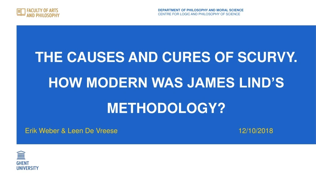 the causes and cures of scurvy how modern was james lind s methodology