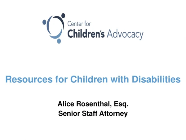 Resources for Children with Disabilities