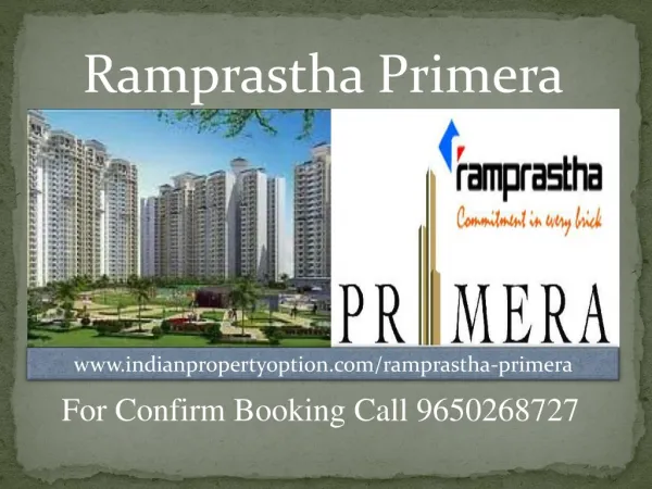 Ramprastha Primera For Booking Call 9650268727