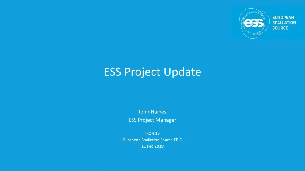 ess project update