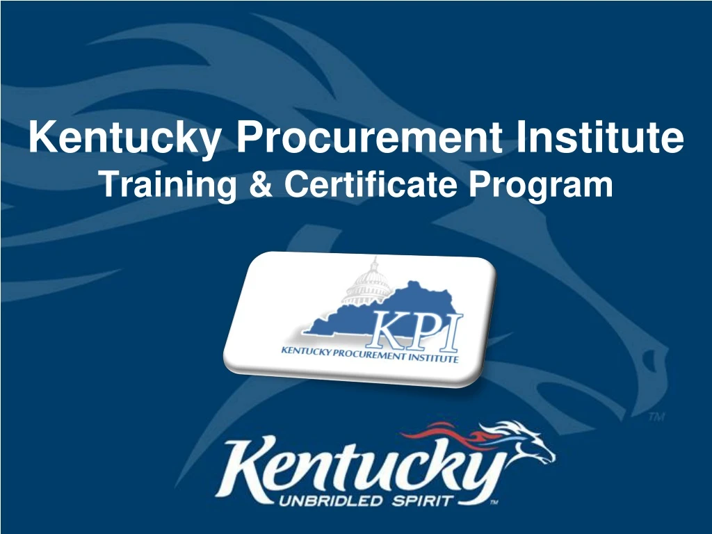 kentucky procurement institute training certificate program