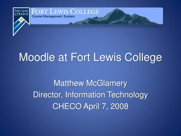 Moodle at Fort Lewis College
