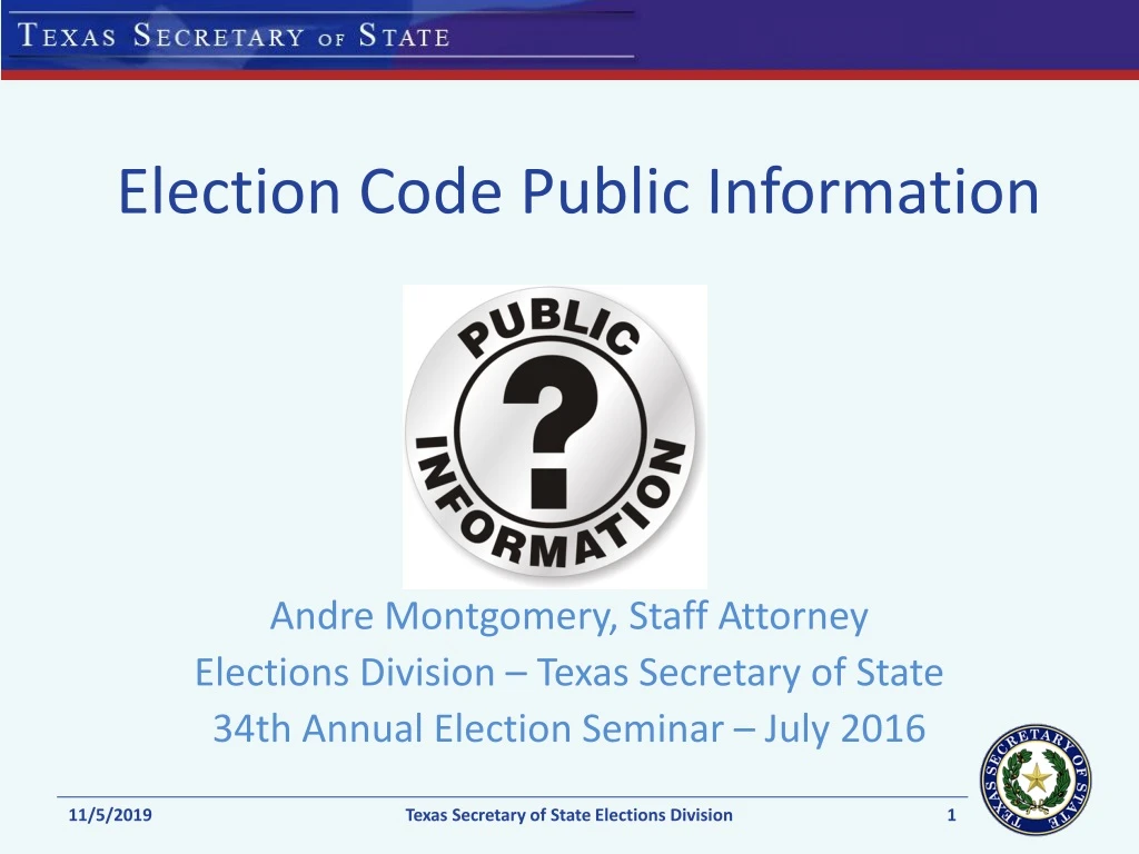 election code public information