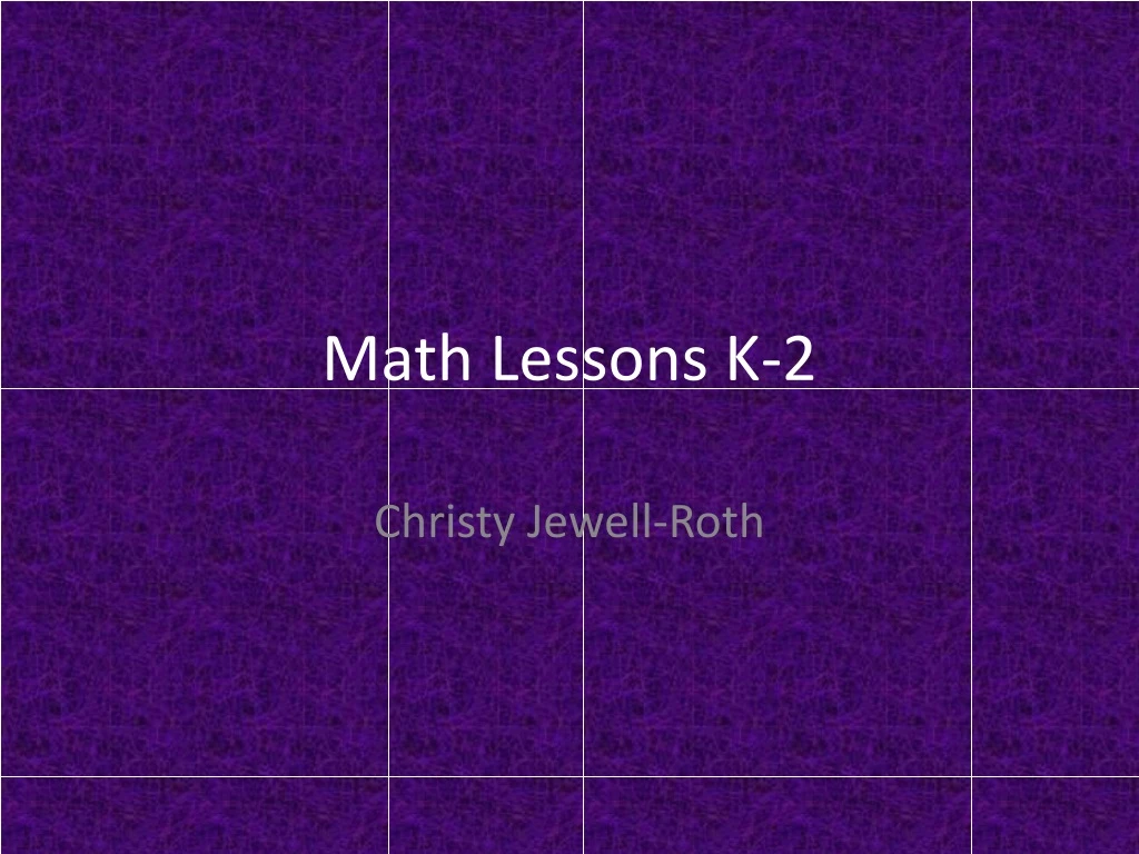 math lessons k 2