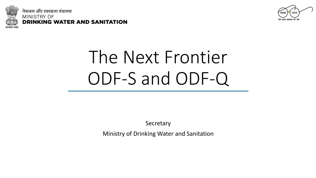 the next frontier odf s and odf q