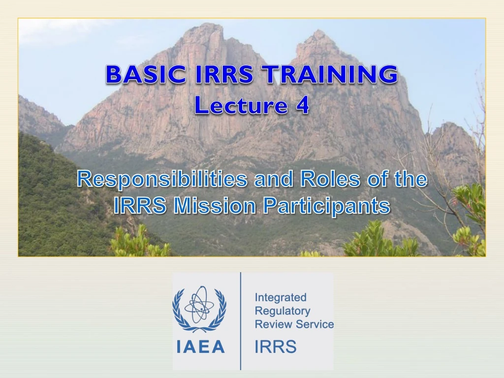 basic irrs training lecture 4