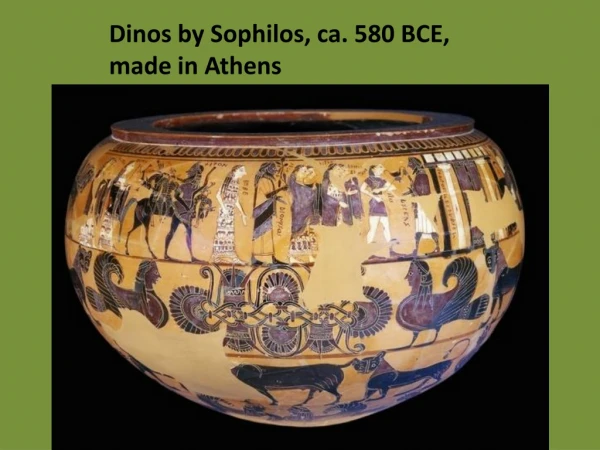 Dinos by Sophilos , ca. 580 BCE, made in Athens