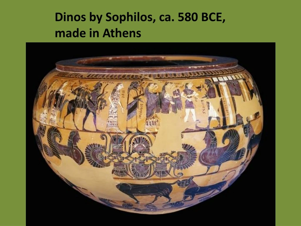 dinos by sophilos ca 580 bce made in athens
