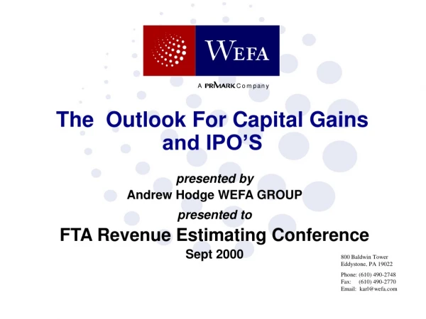 The Outlook For Capital Gains and IPO’S
